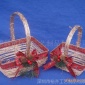 供应圣诞节用品 圣诞节装饰品 柳编圣诞小花篮 圣诞小提篮